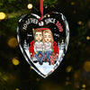 You And Me, We Got This - Couple Personalized Custom Heart Glass Ornament - Christmas Gift For Husband Wife, Anniversary
