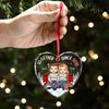 You And Me, We Got This - Couple Personalized Custom Heart Glass Ornament - Christmas Gift For Husband Wife, Anniversary