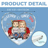 You And Me, We Got This - Couple Personalized Custom Heart Glass Ornament - Christmas Gift For Husband Wife, Anniversary
