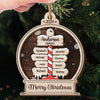 Christmas Is A Reminder Of The Joy That Family Brings - Family Personalized Custom Shaped 2 Layered Wood Christmas Ornament - Christmas Gift For Family Members