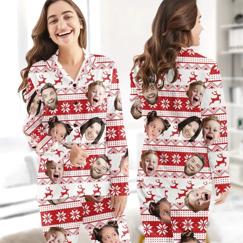Custom Photo Christmas Is All About Family, Making Merry - Family Personalized Custom Pajamas - Christmas Gift For Family Members