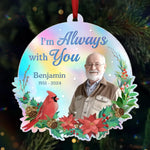 Custom Photo Memorial Christmas Decor - Personalized Hologram Ornament