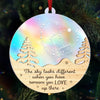 Gone From Us, But Always Near - Memorial Personalized Custom Hologram Ornament - Sympathy Gift, Christmas Gift For Family Members