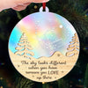 Gone From Us, But Always Near - Memorial Personalized Custom Hologram Ornament - Sympathy Gift, Christmas Gift For Family Members