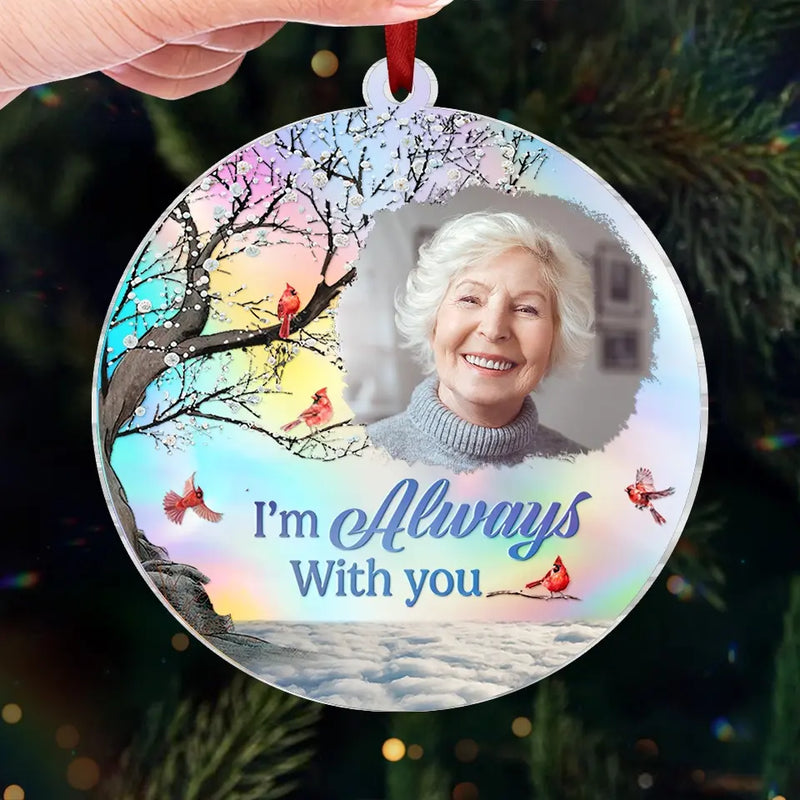 Custom Photo Until We Meet Again - Memorial Personalized Custom Hologram Ornament - Sympathy Gift, Christmas Gift For Family Members