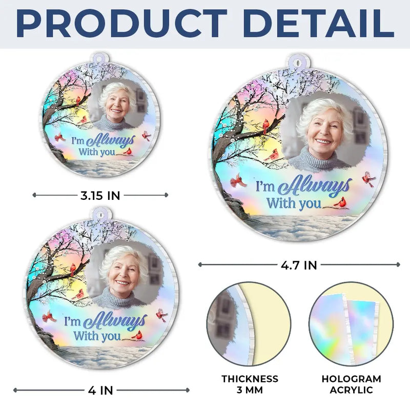 Custom Photo Until We Meet Again - Memorial Personalized Custom Hologram Ornament - Sympathy Gift, Christmas Gift For Family Members