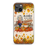 Grandma's Love Is The Heart Of Our Family - Family Personalized Custom Clear Phone Case - Autumn Fall Gift For Grandma