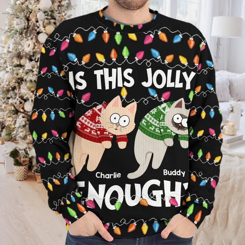 My Cat Is The True Spirit Of Christmas - Cat Personalized Custom Ugly Sweatshirt - Unisex Wool Jumper - Christmas Gift For Pet Owners, Pet Lovers