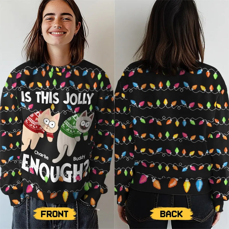My Cat Is The True Spirit Of Christmas - Cat Personalized Custom Ugly Sweatshirt - Unisex Wool Jumper - Christmas Gift For Pet Owners, Pet Lovers