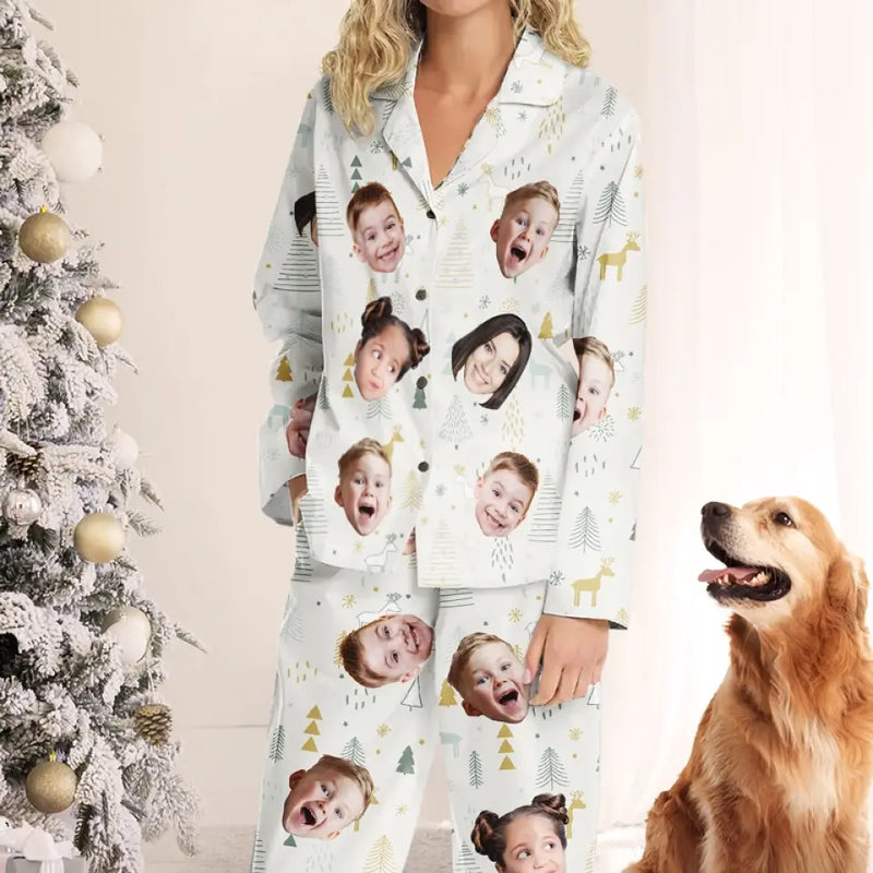 Custom Photo Life Is Better In Pajamas - Family Personalized Custom Pajamas - Christmas Gift For Family Members