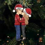 Kisses Are The Best Christmas Gift - Couple Personalized Custom Ornament - Acrylic Custom Shaped - Christmas Gift For Husband Wife, Anniversary