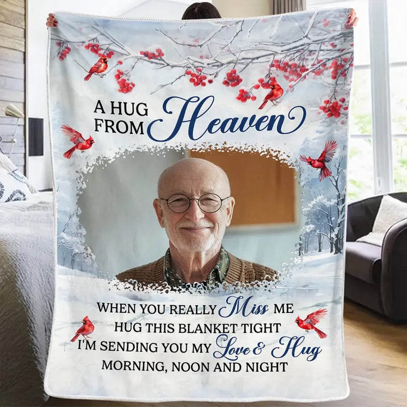 Custom Photo The Best Memories Will Always Live On In Our Hearts - Memorial Personalized Custom Blanket - Sympathy Gift For Family Members