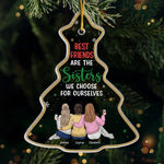 Custom Name Christmas Sister Gifts for Best Friends - Personalized Ornament