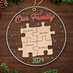 Love Makes A Family Complete - Family Personalized Custom Ornament - Acrylic Custom Shaped - Christmas Gift For Family Members