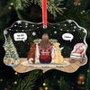 Forever Loved, Always In Our Hearts - Memorial Personalized Custom Benelux Glass Ornament - Sympathy Gift, Christmas Gift For Pet Owners, Pet Lovers