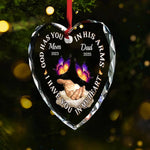 I Have You In My Heart - Memorial Personalized Custom Heart Glass Ornament - Sympathy Gift, Christmas Gift For Family Members