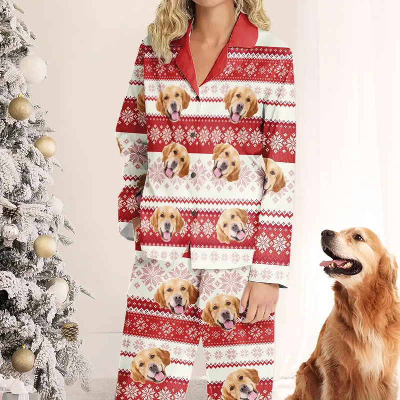 Custom Photo Have A Pawsome Christmas - Dog & Cat Personalized Custom Pajamas - Christmas Gift For Pet Owners, Pet Lovers