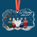 You Will Never Be Forgotten And Will Live On In Our Hearts - Memorial Personalized Custom Benelux Glass Ornament - Sympathy Gift For Family Members