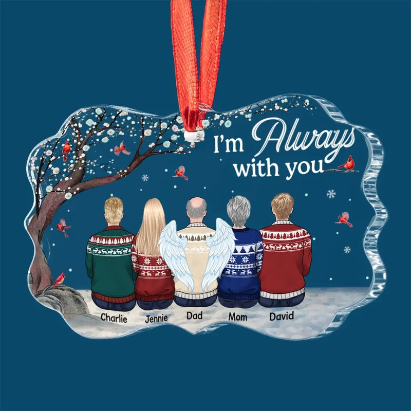 You Will Never Be Forgotten And Will Live On In Our Hearts - Memorial Personalized Custom Benelux Glass Ornament - Sympathy Gift For Family Members