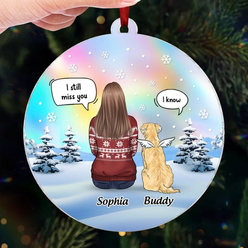 We're Always With You - Memorial Personalized Custom Hologram Ornament - Sympathy Gift, Christmas Gift For Pet Owners, Pet Lovers