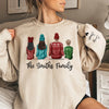 Christmas Crew - Family Personalized Custom Unisex Sweatshirt With Design On Sleeve - Christmas Gift For Family Members