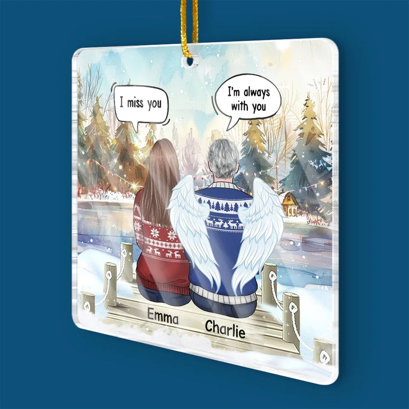 You Will Remain In Our Hearts Forever - Memorial Personalized Custom Ornament - Acrylic Custom Shaped - Sympathy Gift, Christmas Gift For Family Members