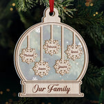 The World Changes When It Snows - Family Personalized Custom Wood & Acrylic Ornament - Christmas Gift For Family Members