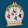 Rocking Around The Christmas Tree - Family Personalized Custom Wood & Acrylic Ornament - Christmas Gift For Family Members