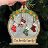 Rocking Around The Christmas Tree - Family Personalized Custom Wood & Acrylic Ornament - Christmas Gift For Family Members