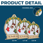 Rocking Around The Christmas Tree - Family Personalized Custom Wood & Acrylic Ornament - Christmas Gift For Family Members