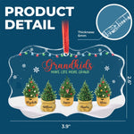 Grandkids Make Life More Grand - Family Personalized Custom Benelux Glass Ornament - Sympathy Gift, Christmas Gift For Grandma, Grandpa