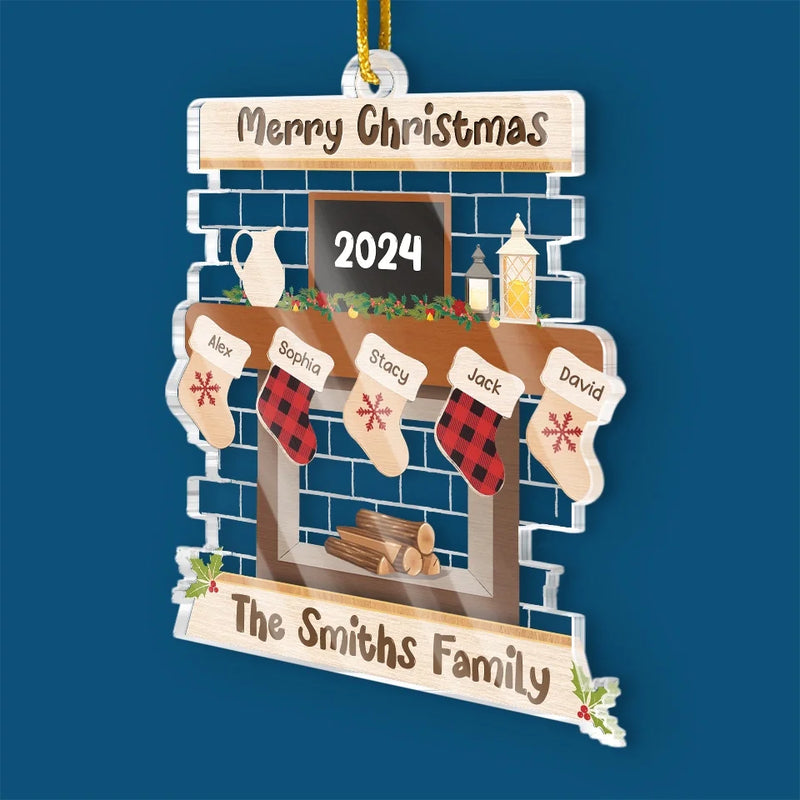 The Best Gift This Christmas Is You - Family Personalized Custom Ornament - Acrylic Custom Shaped - Christmas Gift For Family Members