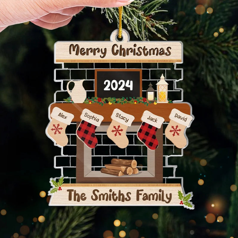 The Best Gift This Christmas Is You - Family Personalized Custom Ornament - Acrylic Custom Shaped - Christmas Gift For Family Members