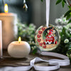 Making Spirits Bright Tonight - Family Personalized Custom Circle Glass Ornament - Christmas Gift For Mom, Grandma