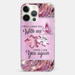 A Piece Of My Heart Lives In Heaven - Memorial Personalized Custom Clear Phone Case - Sympathy Gift For Family
