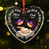 I Have You In My Heart - Memorial Personalized Custom Heart Glass Ornament - Sympathy Gift, Christmas Gift For Family Members