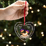 I Have You In My Heart - Memorial Personalized Custom Heart Glass Ornament - Sympathy Gift, Christmas Gift For Family Members