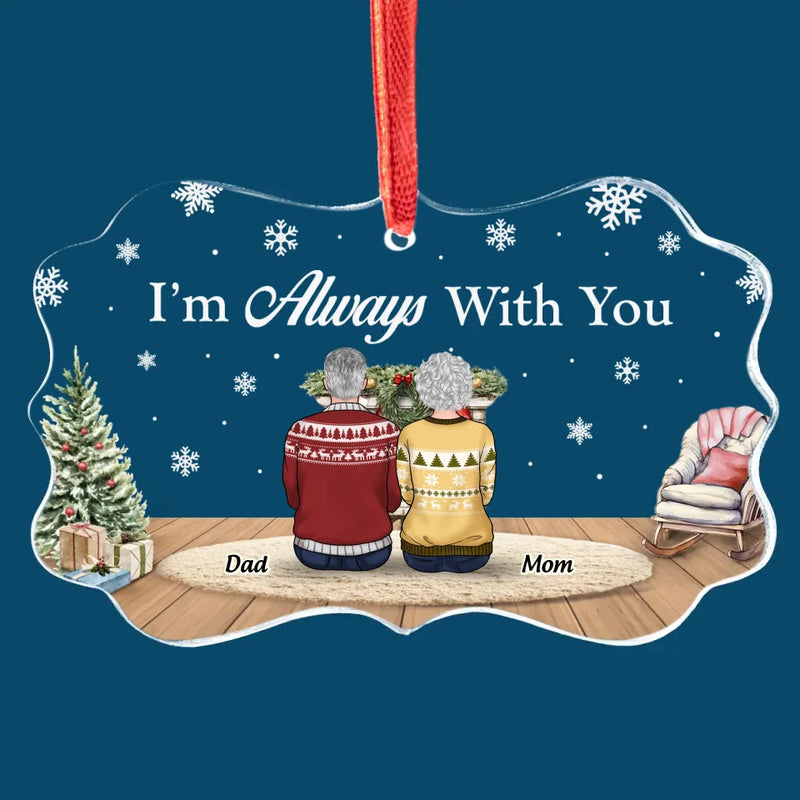 In Our Hearts, You Are Always Part Of Our Family - Memorial Personalized Custom Benelux Glass Ornament - Sympathy Gift, Christmas Gift For Family Members
