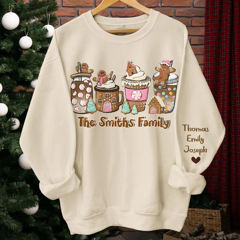 Let's Skip The Presents And Get Right To The Cookies - Family Personalized Custom Unisex Sweatshirt With Design On Sleeve - Christmas Gift For Family Members