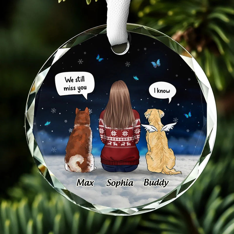 Your Spirit Runs Free - Memorial Personalized Custom Circle Glass Ornament - Sympathy Gift, Christmas Gift For Pet Owners, Pet Lovers