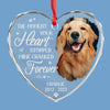 Custom Photo You Filled My Life With Wonder And My Heart With Love - Memorial Personalized Custom Heart Glass Ornament - Sympathy Gift, Christmas Gift For Pet Owners, Pet Lovers