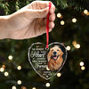 Custom Photo You Filled My Life With Wonder And My Heart With Love - Memorial Personalized Custom Heart Glass Ornament - Sympathy Gift, Christmas Gift For Pet Owners, Pet Lovers