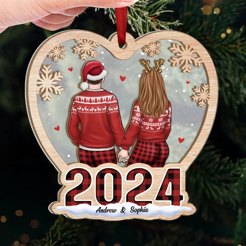 Our Christmas Story Is My Favorite Love Tale - Couple Personalized Custom Wood & Acrylic Ornament - Christmas Gift For Husband Wife, Anniversary