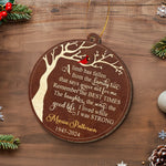 A Limb Has Fallen - Memorial Personalized Custom Leather Ornament - Sympathy Gift, Christmas Gift For Family Members