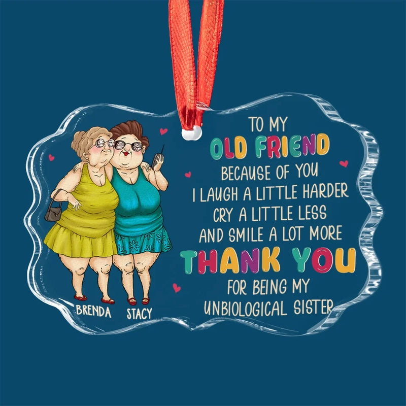 Friends Are Great, Old Friends Are Better - Bestie Personalized Custom Benelux Glass Ornament - Christmas Gift For Best Friends, BFF, Sisters