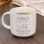 Good Friends Are Like Stars - Bestie Personalized Custom Pottery Mug - Gift For Best Friends, BFF, Sisters
