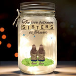 Custom Name Sibling Gifts for Brothers and Sisters - Personalized Mason Jar Light