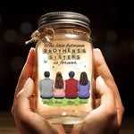 Custom Name Sibling Gifts for Brothers and Sisters - Personalized Mason Jar Light