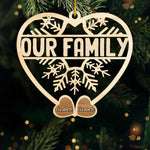 The Holidays Are A Time For Family - Family Personalized Custom Ornament - Acrylic Custom Shaped - Christmas Gift For Family Members