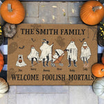 Custom Name Halloween Ghost Family Decor - Personalized Doormat